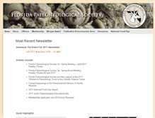 Tablet Screenshot of floridapaleosociety.com